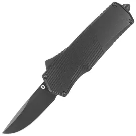 Tekto A5 Spry Mini D/P Black Aluminum OTF Knife, Black CPM S35VN