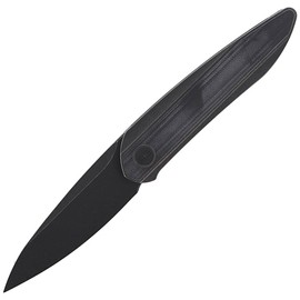 WE Knife Black Void Opus Black Titanium / Black G10, Black Stonewashed CPM 20CV by Justin Lundquist (2010D)