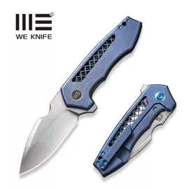 WE Knife Harpen Blue Titanium, Hand Rubbed Satin CPM 20CV by Michael Burch (WE23019-2)