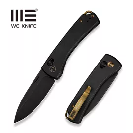 WeKnife Nightblade Black Titanium, Black Stonewashed CPM 20CV by Dutch Bushcraft Knives (WE22046-1)