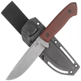 Za-Pas Knives Ultra Outdoor Brown Micarta, Black Cerakote O2 (UO-CE-M-BR)