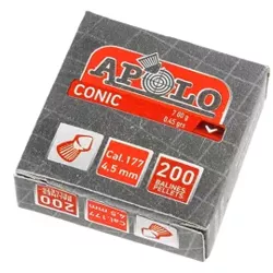 Apolo Conic AirGun Pellets .177/4.5 mm, 200 pcs, 0.45g/7.0gr (20005)