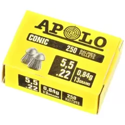 Apolo Conic AirGun Pellets 5.5 mm, 250 pcs 0.84g/13.0gr (20006)