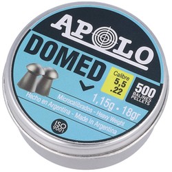 Apolo Domed AirGun Pellets .22/5.52 mm, 500 pcs 1.15g/18.0gr (19915-2)