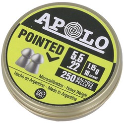 Apolo Pointed AirGun Pellets .22/5.5 mm, 250 pcs 1.15g/18.0gr (19601)