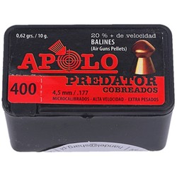 Apolo Predator Copper .177/4.52mm AirGun Pellets, 400 psc 0.70g/10.0gr (19950-2)