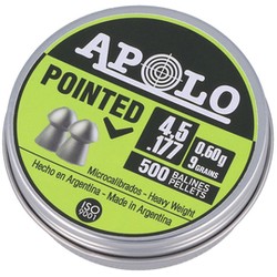 Apolo Premium Pointed .177 / 4.5 mm AirGun Pellets, 500 psc 0.60g/9.0gr (19101)