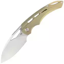 Bestech Fairchild Gold Titanium, Satin by Hand CPM S35VN by Kombou Knife (BT2202D)