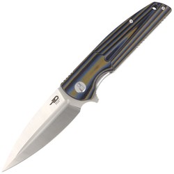 Bestech Fin Black /Blue / Brown G10, Satin 14C28N knife (BG34D-1)