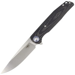 Bestech Knife Ascot Carbon Fiber / Black G10, Satin D2 (BG19A)