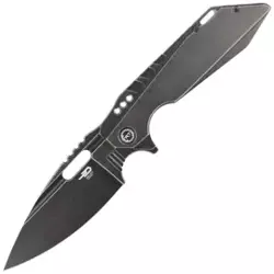 Bestech Knife Shodan Black Titanium, Black Stonewashed CPM S35VN by Todd Knife and Tool (BT1910B)