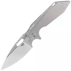 Bestech Knife Shodan Grey Titanium, Stonewashed / Satin CPM S35VN by Todd Knife and Tool (BT1910A)