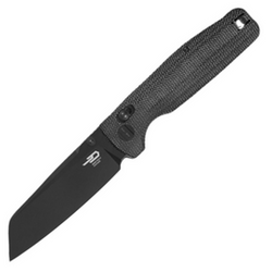 Bestech Slasher Black Micarta, Black Stonewashed D2 Knife (BG56A-2)