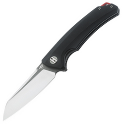 Bestech Texel Knife Black G10, Grey Titanized/Satin D2 by A Purvis Blades (BG21A-2)