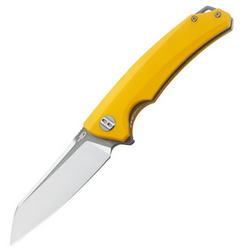 Bestech Texel Knife Yellow G10, Grey Titanized/Satin D2 by A Purvis Blades (BG21C-2)