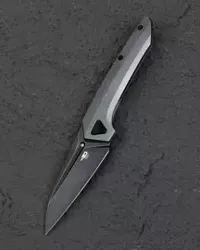 Bestech VK-Navi Dark Bead Blasted Titanium Knife, Black Stonewashed MagnaCut by Vulpex Knives (BT2404D)