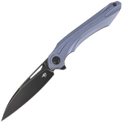 Bestech Wibra Blue Titanium, Black Stonewashed M390 by Kombou Knife (BT2001C)