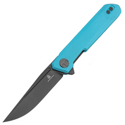 Bestechman Mini Dundee Tiffany Blue G10, Grey PVD D2 by Ostap Hel knife (BMK03L)