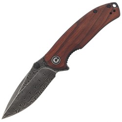 CIVIVI Pintail Cuibourtia Wood, Black Damascus (C2020DS-2)