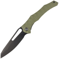 CIVIVI Spiny Dogfish Green G10, Black Stonewashed 14C28N by Gavko Knives (C22006-3)