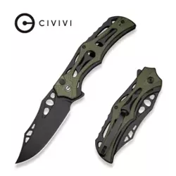 Civivi Knife Biophase Black Aluminum/OD Green G10, Black Stonewashed Nitro-V (C23083C-2)