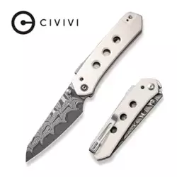 Civivi Knife Vision FG Ivory G10, Damascus by Snecx Tan (C22036-DS1)