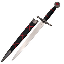 Decor Habitat Templar Dagger Black/Red ABS, Satin (10762)