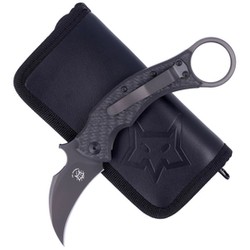 FOX Karambit Black Bird Black Carbon Fiber / Bronze Titanium, Black ELMAX by Bastinelli (FX-591 TIC BR)