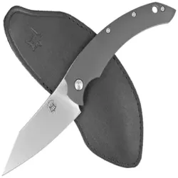 Fox Slim Dragontac ''Piemontes'' Gray FRN, Satin N690 by Bastinelli Knife (FX-518 GR)