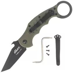 Fox The Dart Karambit Knife OD Green G10, Black Idroglider N690 by Doug Marcaida (FX-597 OD)