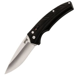 Herbertz CJH Black Aluminum Automatic Knife, Satin 420 (55026)