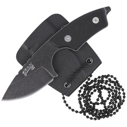 Herbertz CJH Neck Knife Black G10, Black Stonewashed 420 (55041)