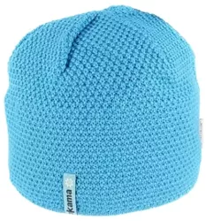 Kama Merino Wool/Acrylic Gore-Tex Infinium Windstopper, Cyan beanie (AW62-115)