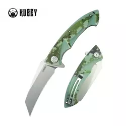 Kubey Anteater Knife Camo G10, Sandblasted 14C28N (KU212J)