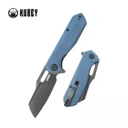 Kubey Atlas Knife Denim Blue G10, Dark Stonewashed 14C28N by Jelly Jerry (KU328K)