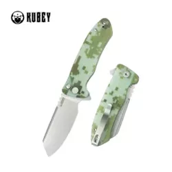 Kubey Creon Knife Camo G10, Beadblasted AUS-10 (KU336J)