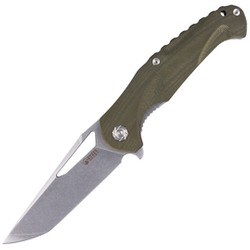 Kubey Knife Dugu Green G10, Stonewashed D2 (KU210B-1)