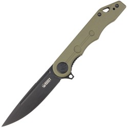 Kubey Knife Mizo Green G10, Blackwashed AUS-10 by Tiguass (KU312D)