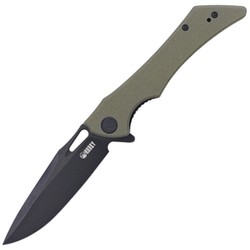 Kubey Raven Knife Green G10, Dark Stonewashed AUS-10 by Jelly Jerry (KB245I)