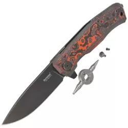 LionSteel Myto Mars Valley Fat Carbon, Old Black MagnaCut by Molletta Knife (MT01 MC MV)