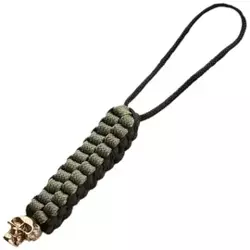 M-Tac knife lanyard Cuboid Skull Black/Grey paracord (TMLCS-BKGR)