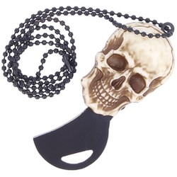 Martinez Albainox Skull Neck Knife, Black Blade (18698)