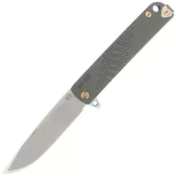 Medford M-48 Green Aluminum, Bronze HW/Clip, Tumbled S35VN by Greg Medford (MK2124TQ-40TM-T1C1-Q4)