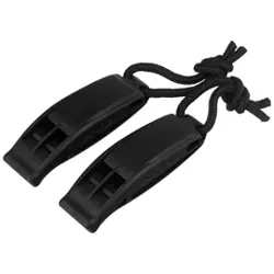 Mil-Tec Signaling Whistle Tactical MOLLE Black – Set of 2 (16328602)