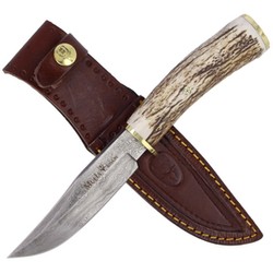 Muela Braco-11DAM Deer Stag Knife, Damascus