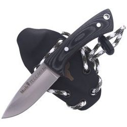 Muela Peccary-8M Neck Knife Black Micarta, Satin X50CrMoV15