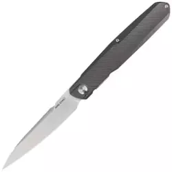 Real Steel Knives G5 Metamorph Mk.II Soft Grey Aluminium, Satin 14C28N by Ostap Hel (7837)