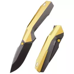 Remette RT-WK1-C Disassemble Knife Golden/Charcoal Grey/DLC Titanium, DLC M390