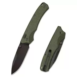 Remette WD107MGB Knife Military Green Micarta, Black Titanium 14C28N