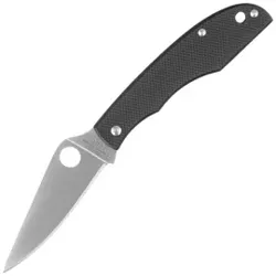 Spyderco Grasshopper Knife Black G10, Satin 12C27 (C138GBKP)